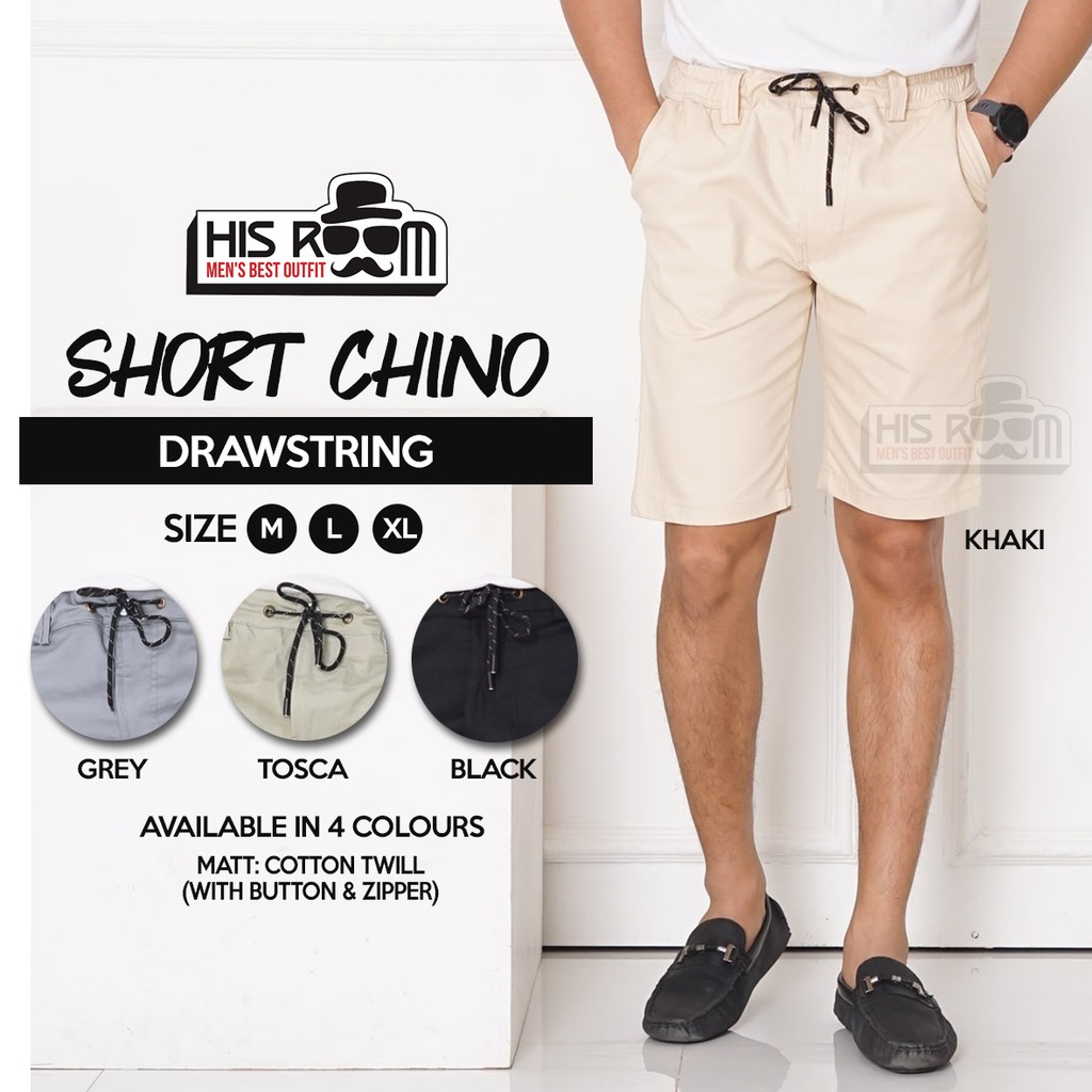 chino drawstring shorts