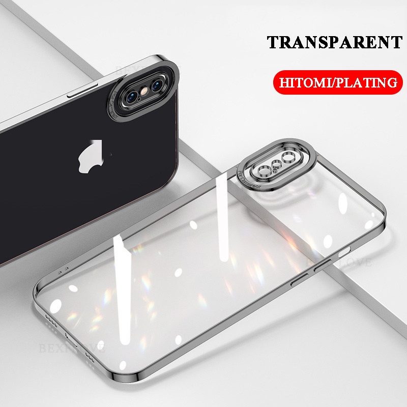 Soft Case Bahan Silikon Transparan Untuk Iphone 11 12 13 Pro Max Mini X Xr 7 8 Plus Se 2020