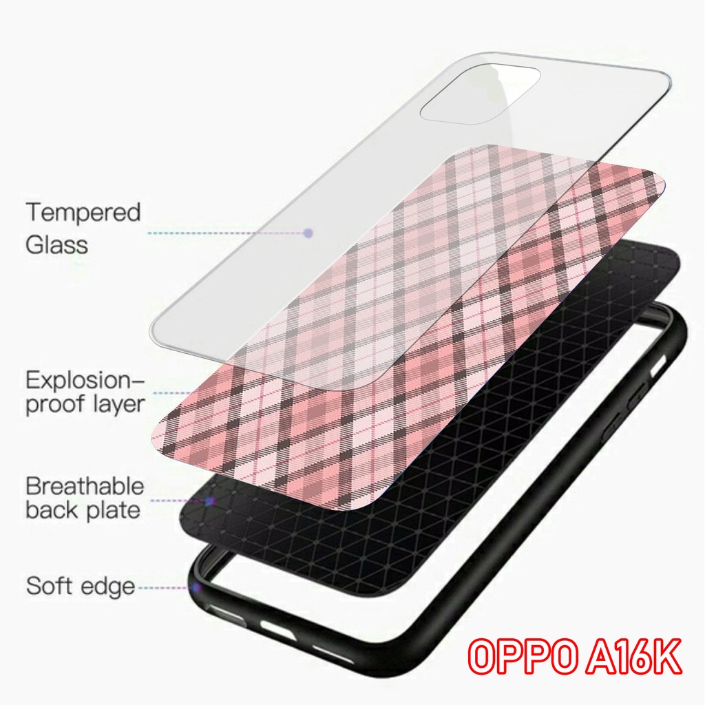 Softcase Glass Kaca [K31] OPPO A16K Terbaru Casing Handphone-Pelindung Handphone