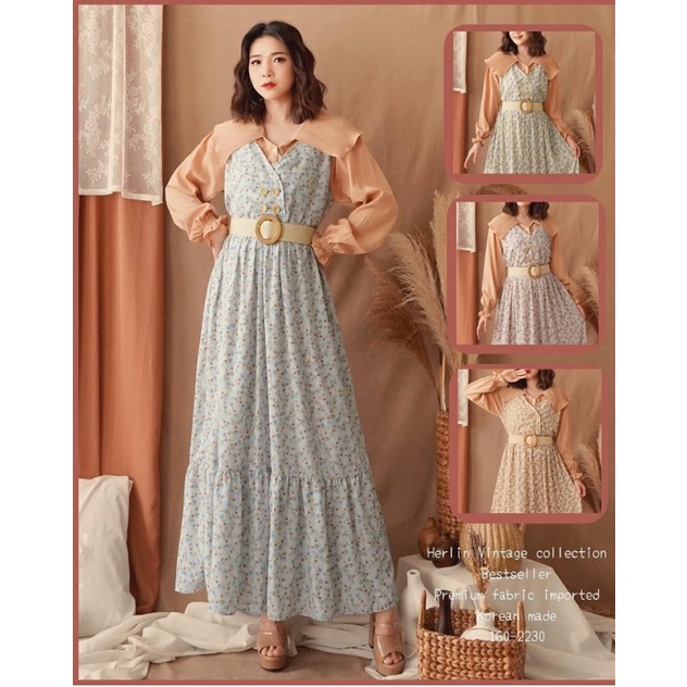 gamis yuna kerah plisket