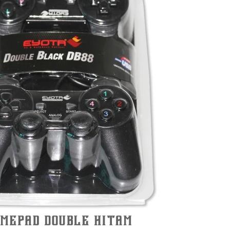 ➣ Stik PS/PC - JOYSTICK PC Gamepad/Game Pad Double Usb Eyota Hitam ❉