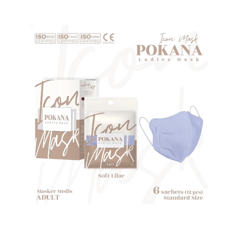masker pokana kn95 warna soft lilac