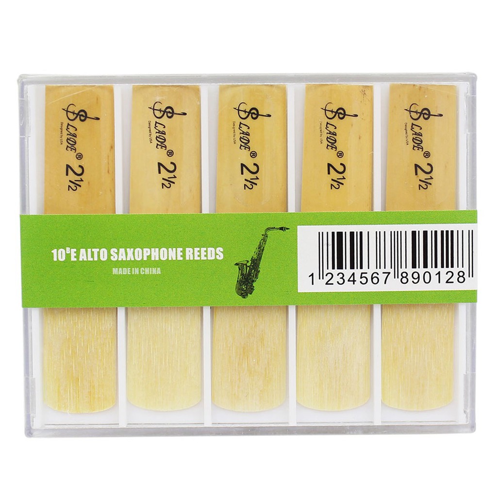 10pcs / set bE Saxophone Bambu 2-1 / 2 Reeds Kekuatan 2.5