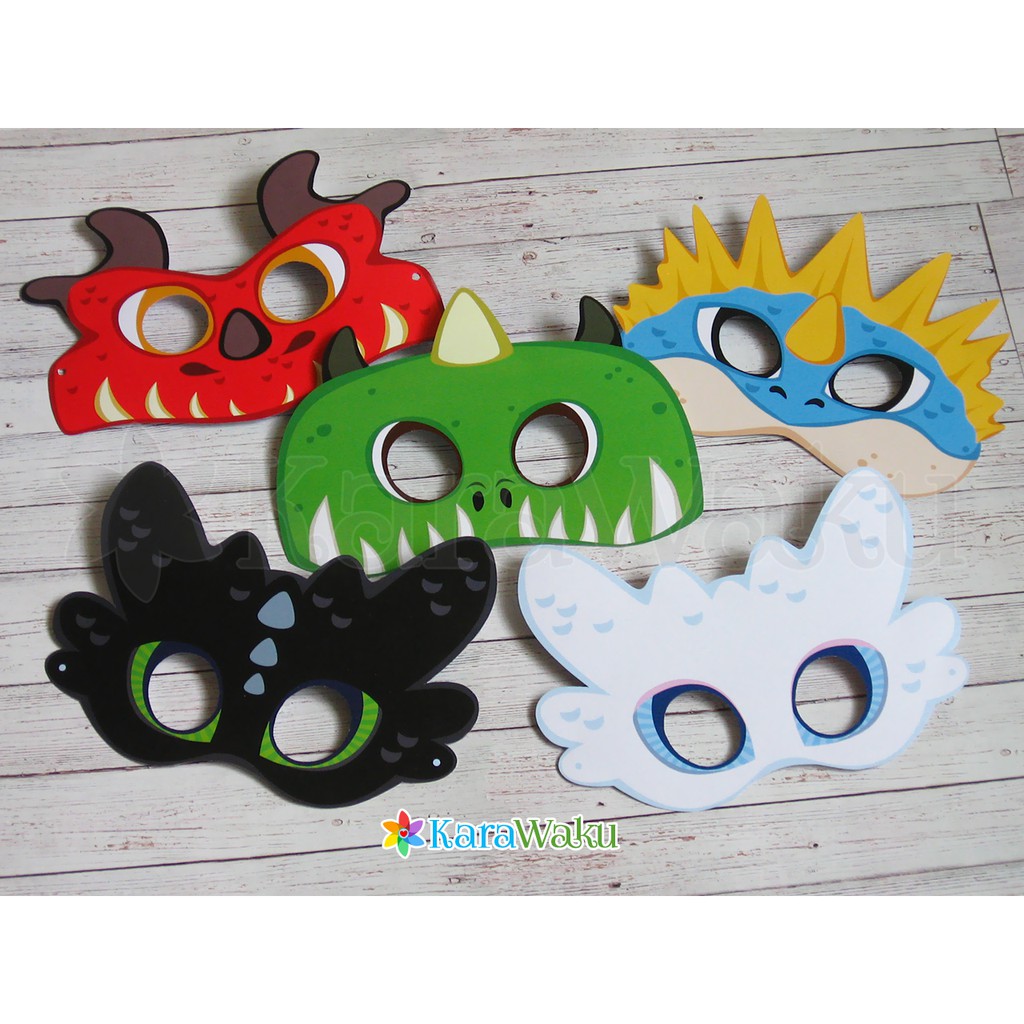 Topeng Pesta Ultah / Birthday Party Mask How to Train Your Dragon