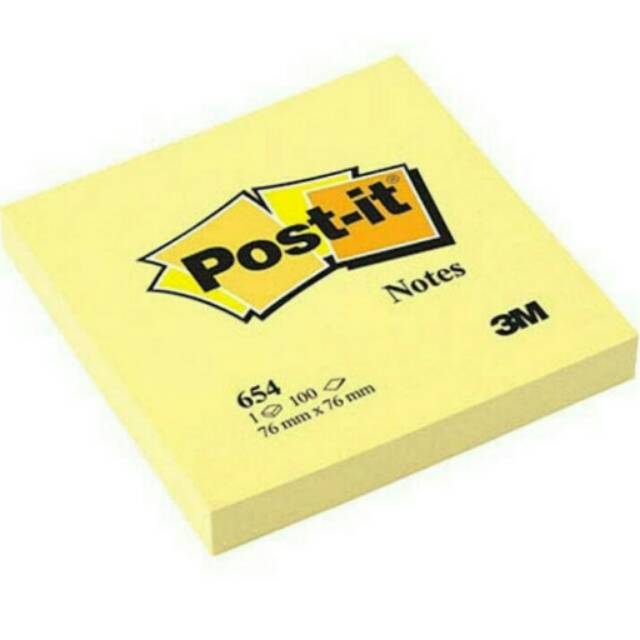 

Memo tempel Post -it 654 3M yellow bagus