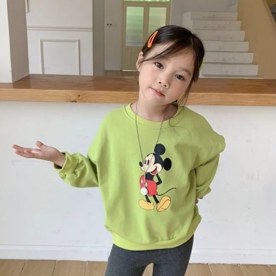 Sweater Anak Full Mickey Jumper Sweater Fleece Baju Anak Kekinian Unisex