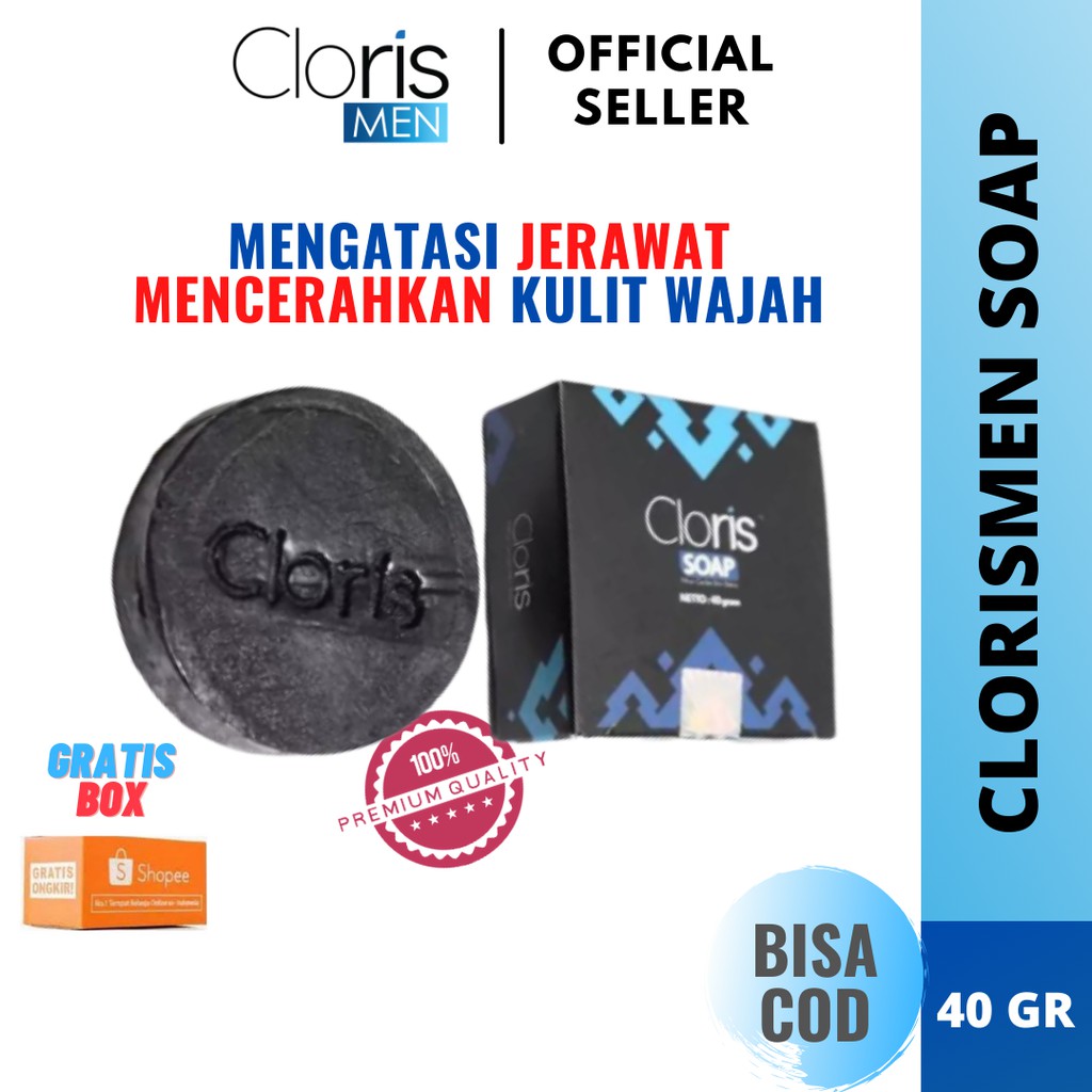 [TERMURAH] CLORIS MEN SOAP 40 GR | SABUN WAJAH PRIA | CLORIS | CLORIS MEN | SABUN MUKA PRIA | CLORIS