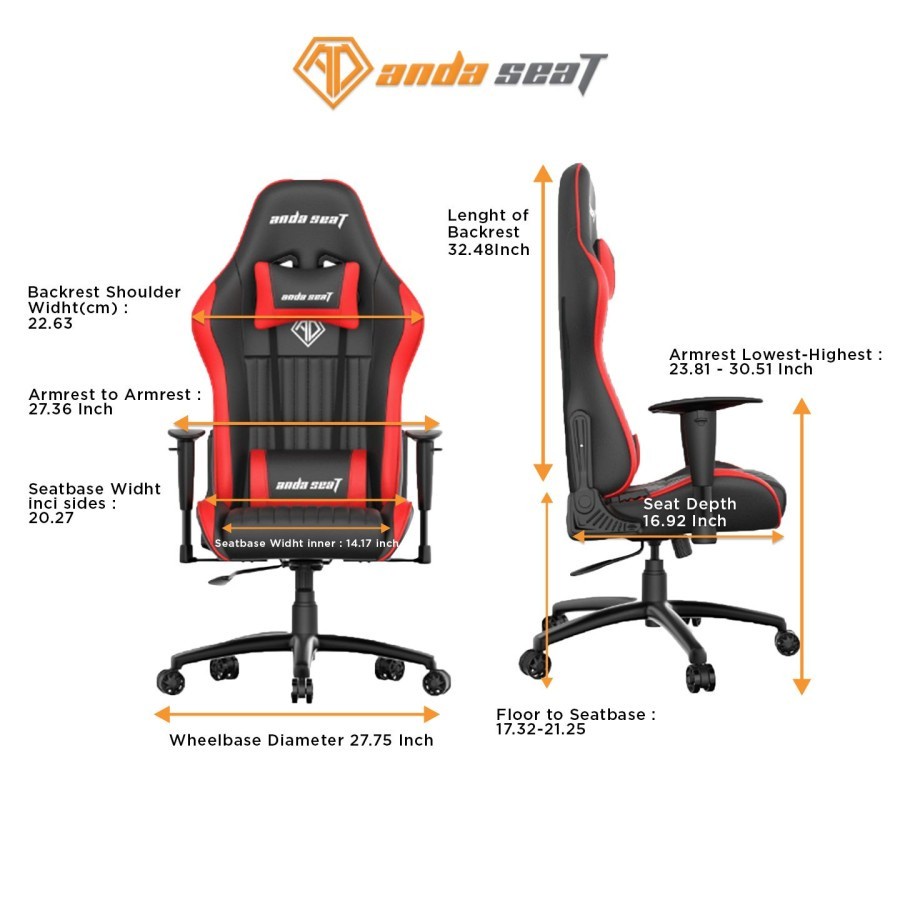 ANDASEAT Jungle Series Premium Kursi - Chair Gaming