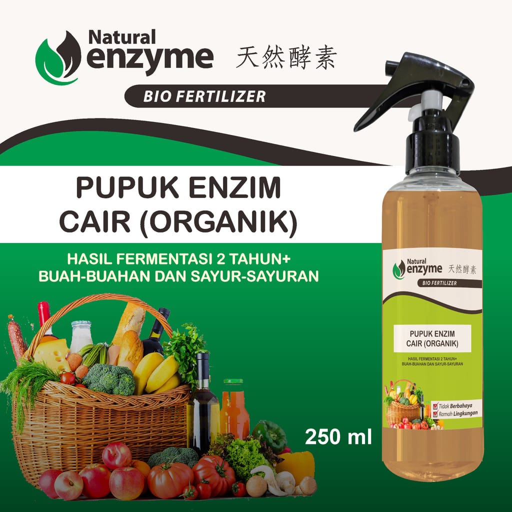 Pupuk Organic Natural Enzyme Fruits Vegetables Enzim Organic 250 ML Spray Trigger