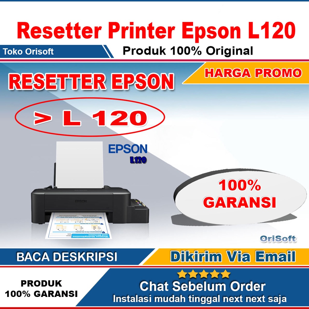 Software RESETTER Epson L120 RESET Printer Lampu Blinking + Cara Menggunakan