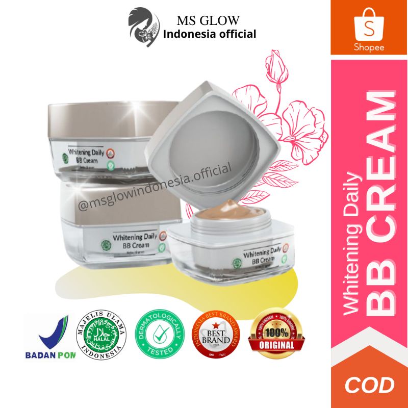 BB Cream MS GLOW /whitening daily bb cream / krim bb / acne daily bb cream