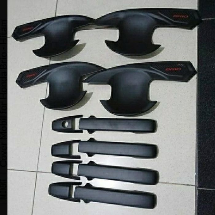 cover handle PINTU + outer MANGKOK mobil honda brio hitam doff tempel