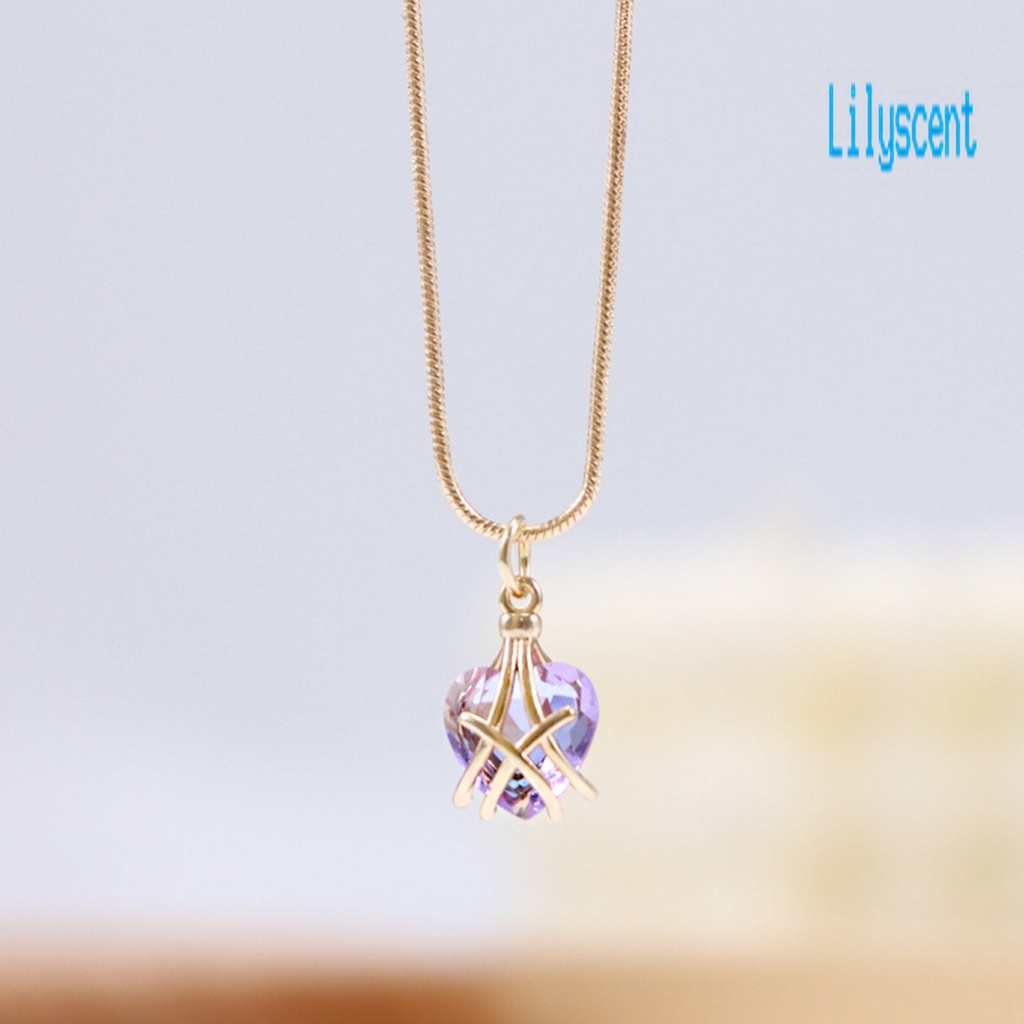 Kalung Hias Liontin Batu Kelahiran Kristal Imitasi Adjustable Untuk Wanita