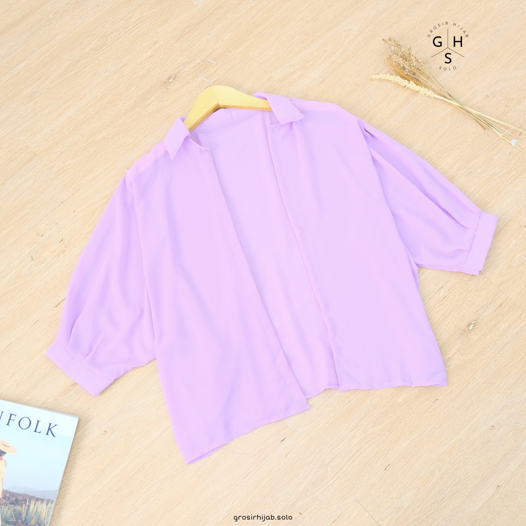 (AMD) CARDIGAN ZOLLA BATWING OUTER ATASAN WANITA CERUTI-CD ZOLLA LILAC