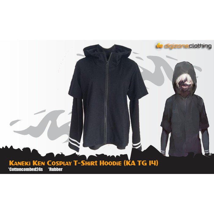Kaos Anime Hoodie Tokyo Ghoul Kaneki Ken Cosplay - KA TG 14