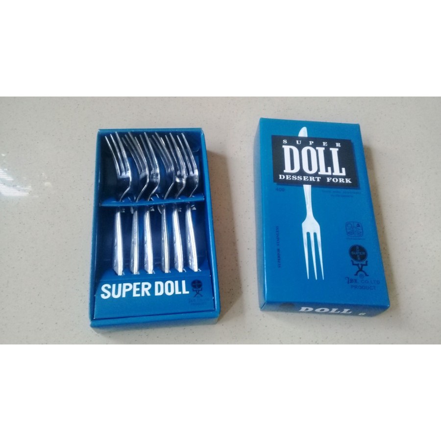 [BISA COD] PROMO Garpu Teh isi 6 Garpu Kue Super Doll Original Stainless Murah Berkualitas