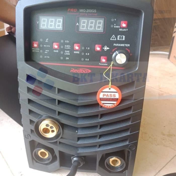 REDBO MIG-200GS DIGITAL MESIN LAS MMA-TIG-MIG-ALUMINIUM/INVERTER LAS PRO MIG BERKUALITAS