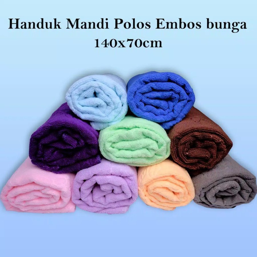 Handuk Polos Ukuran 70 x 140 cm Handuk Mandi Handuk Pantai Beach Towel