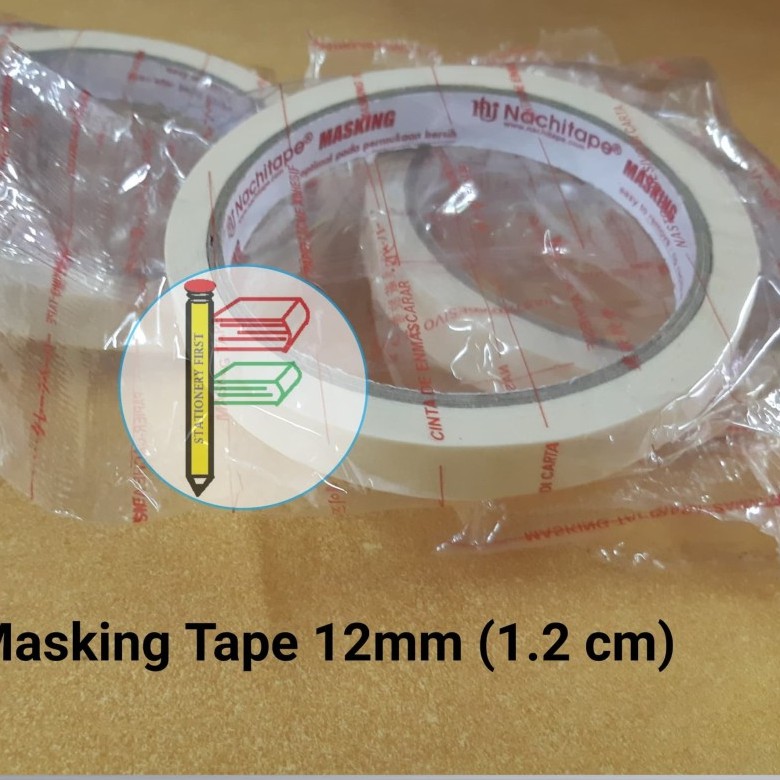 Masking Tape Lakban Plakban Kertas Nachi 12mm 1/2 Inch 1.2cm