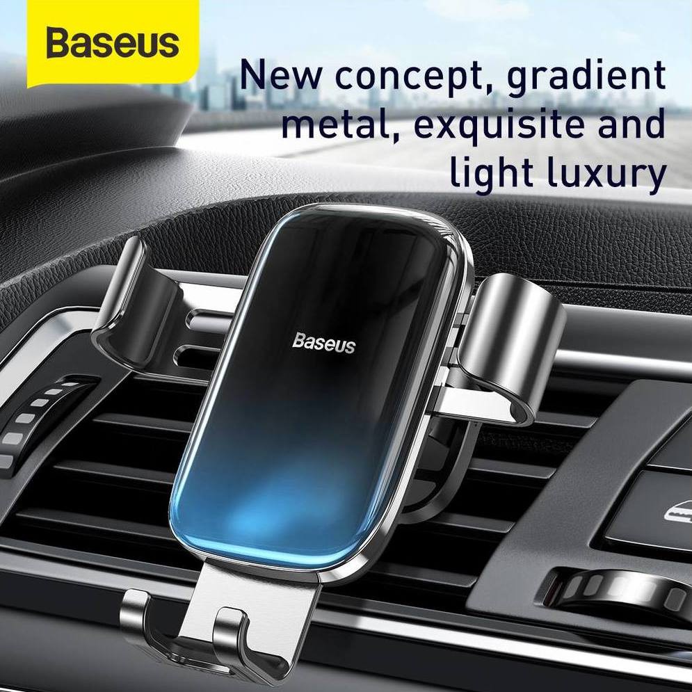 BASEUS ORIGINAL Car Holder Glaze Gravity Mount Air Outlet Vent Mobile Phone Mount Mobil Lobang AC