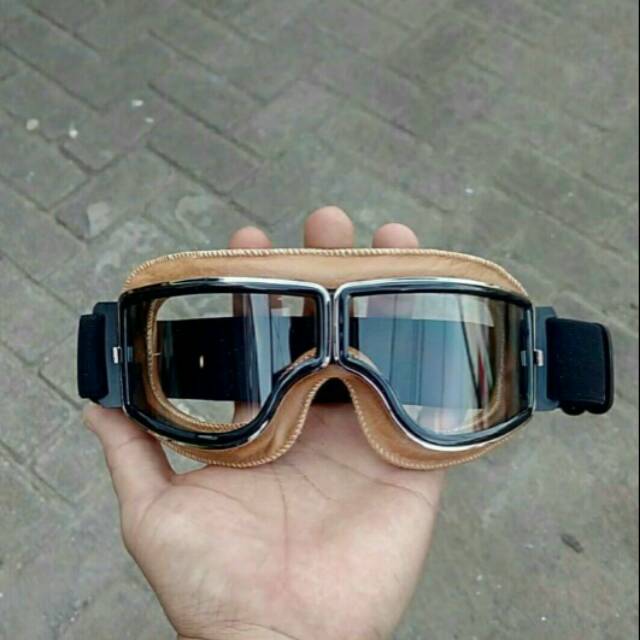 Kaca Mata Helm Goggles Aviator Harley