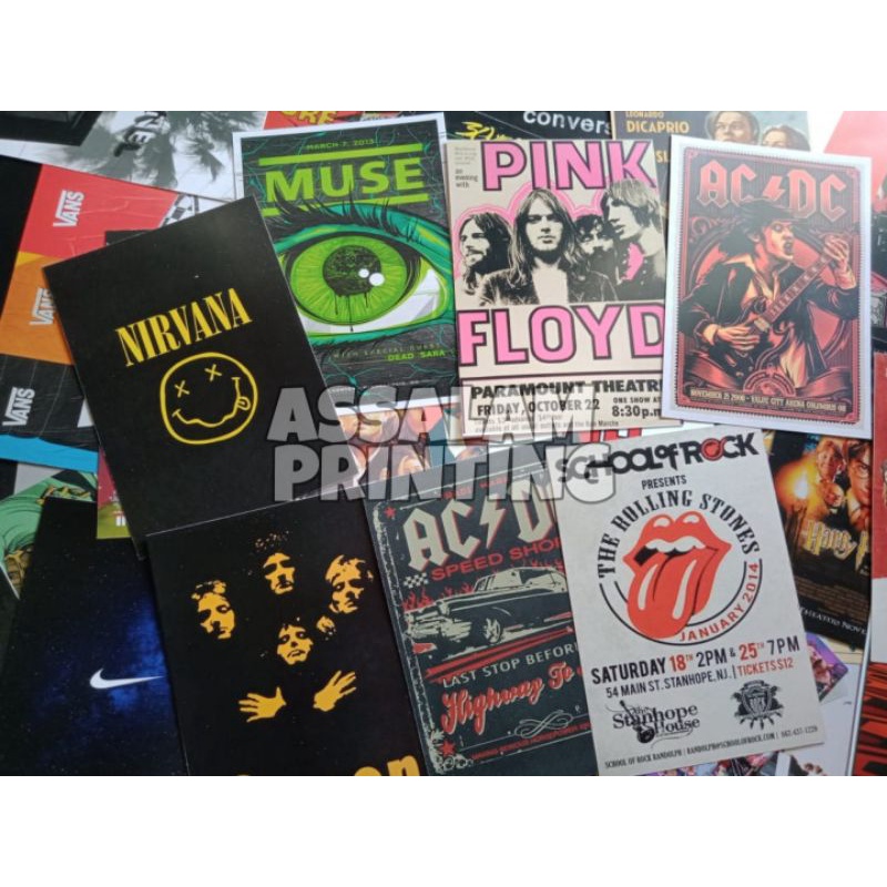 (40PCS) POSTER AESTHETIC ANIME COMIK CARTOON FOOTBALL RETRO BAND BRAND MOVIE ISI 80PCS WALL DECOR-1