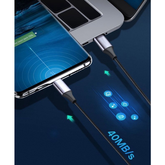 Kabel PD Power Delivery Tyoe C to Type C 60 Watt &amp; 100 Watt Fast Charging