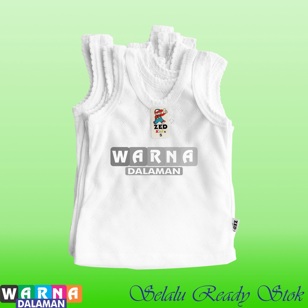 6 Pcs Singlet Putih Anak Perempuan dan Laki Laki Usia 0-15 Tahun Khusus Warna Putih | WARNA DALAMAN