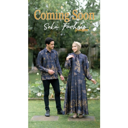 COUPLE GAMIS SOKA FUCHSIA SERIES by ADEN SIGNATURE