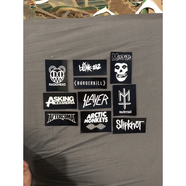 sticker pack stiker metal band barat indo satu set untuk tempel di gitar helm motor laptop hp koper kulkas dll