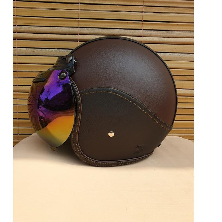 Murah Viral helm bogo dewasa warna hitam coklat