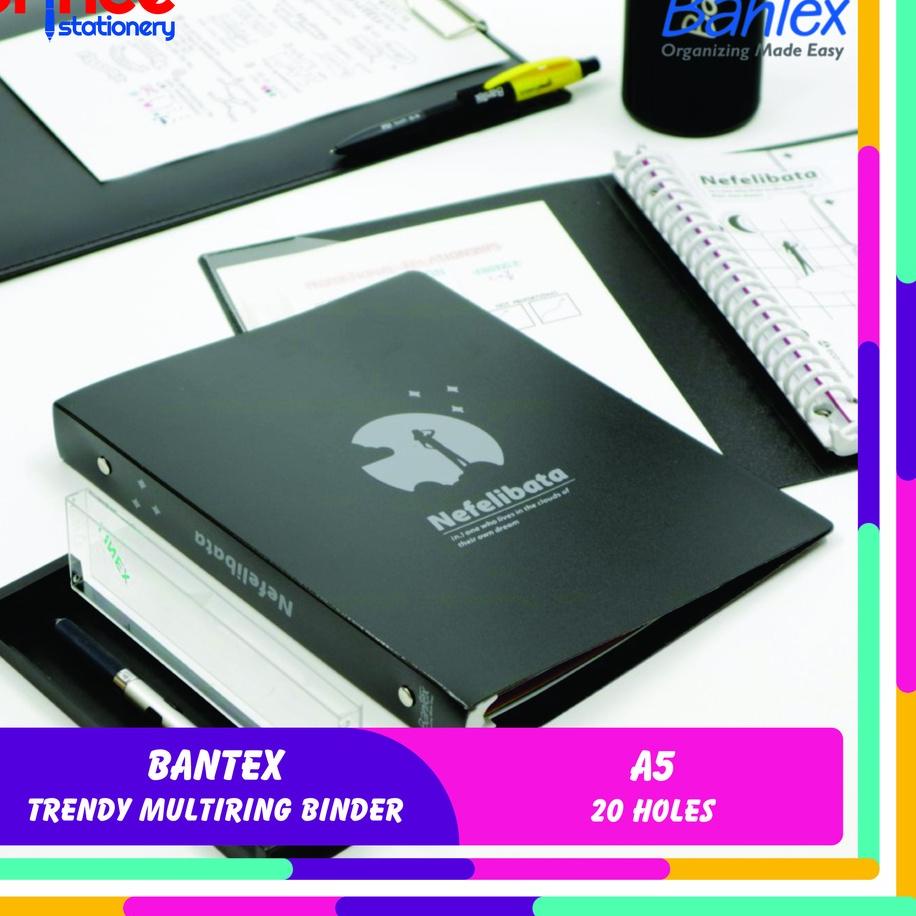 

Miliki - BANTEX MULTIRING BINDER A5 20 HOLES 3324 / MAP BINDER POLOS BANTEX A5