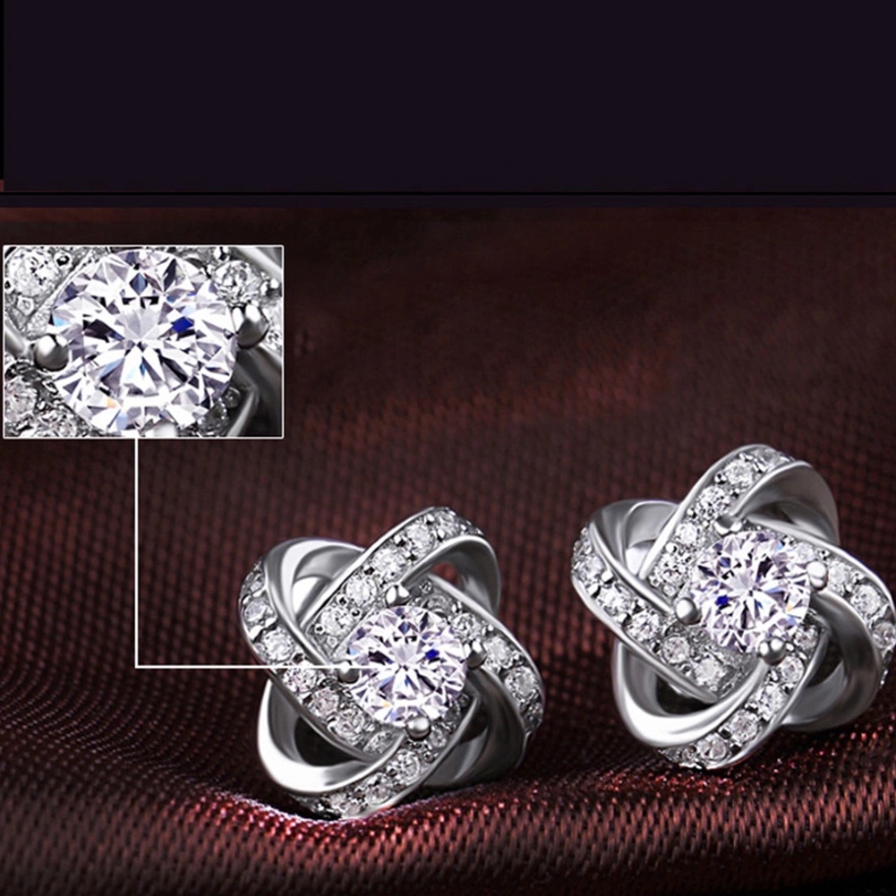 Hu Hu Hu Hu Hu Alat Bantu Pasang Kacamata♡ Anting Tusuk Lapis Silver Dengan Batu Zircon Kubikberlian Imitasi Untuk Wanita