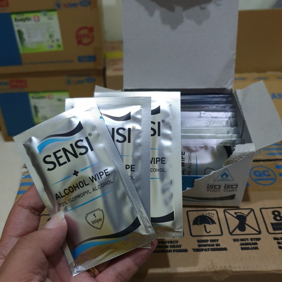 ECERAN - Sensi Alcohol Wipes 70% Isopropyl Alcohol / Tisu Alkohol Besar