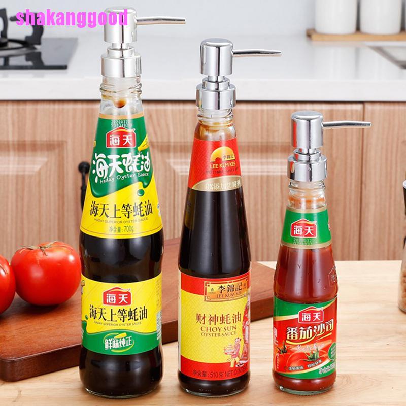 Botol Saus Tiram Model Kepala Pompa Tekan Untuk Dapur