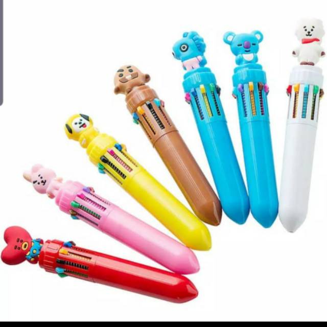 

Pulpen bts BTS KPOP warna warni 10 warna karakter