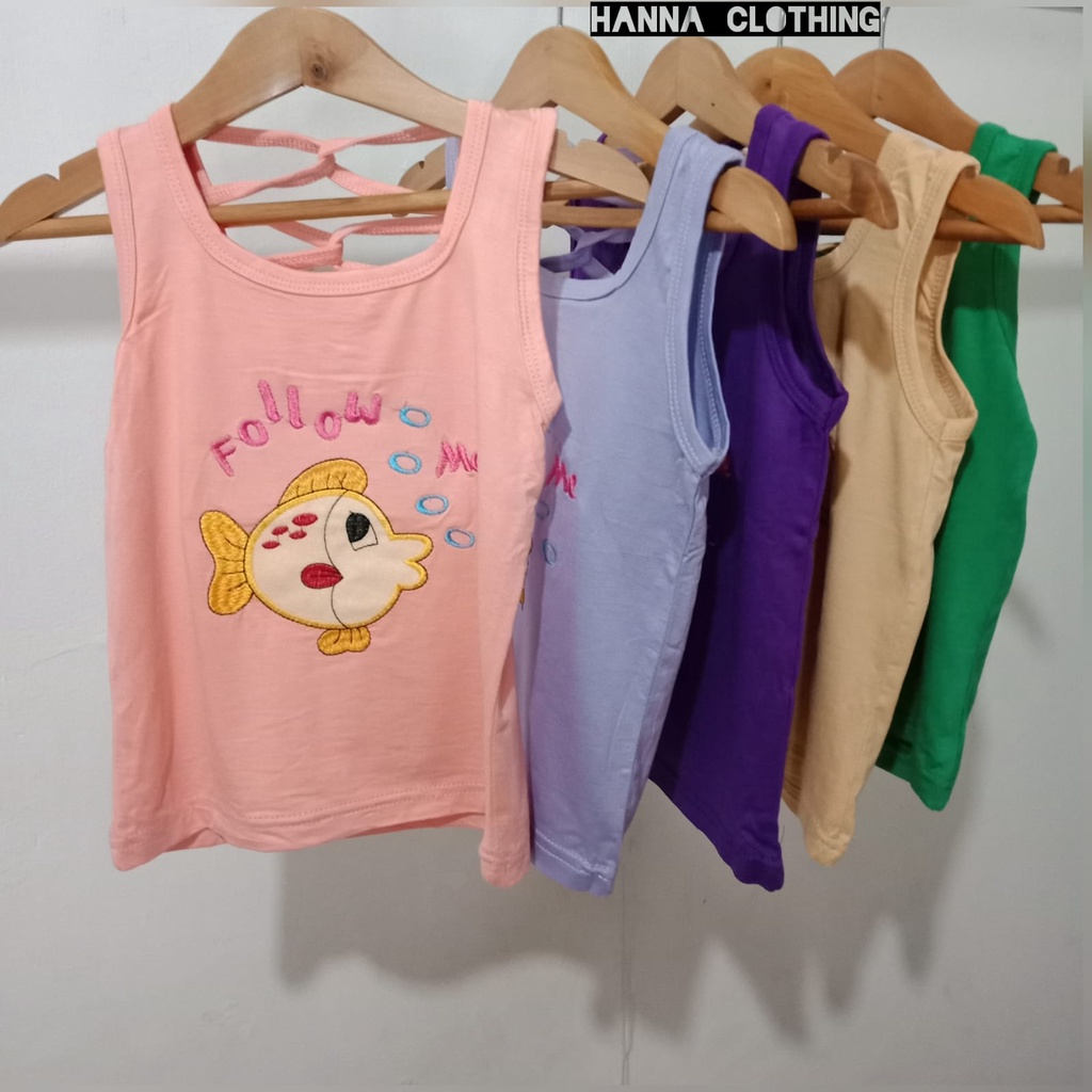 TankTop Anak - TankTop Kids - Singlet Anak - Model Tali Silang Belakang