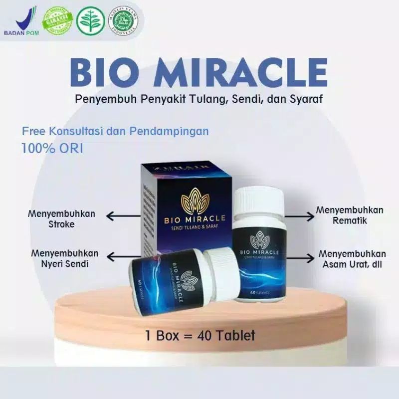 BIO MIRACLE ZEELORA ORIGINAL100% Obat Tulang Sendi & Saraf Herbal Terbaik