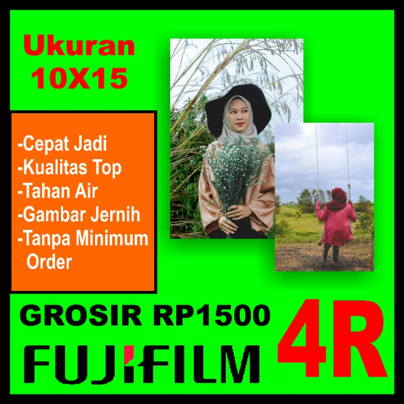 Cetak Foto Paper Fujifilm Kodak 4R 10x15 doff Mesin Noritsu