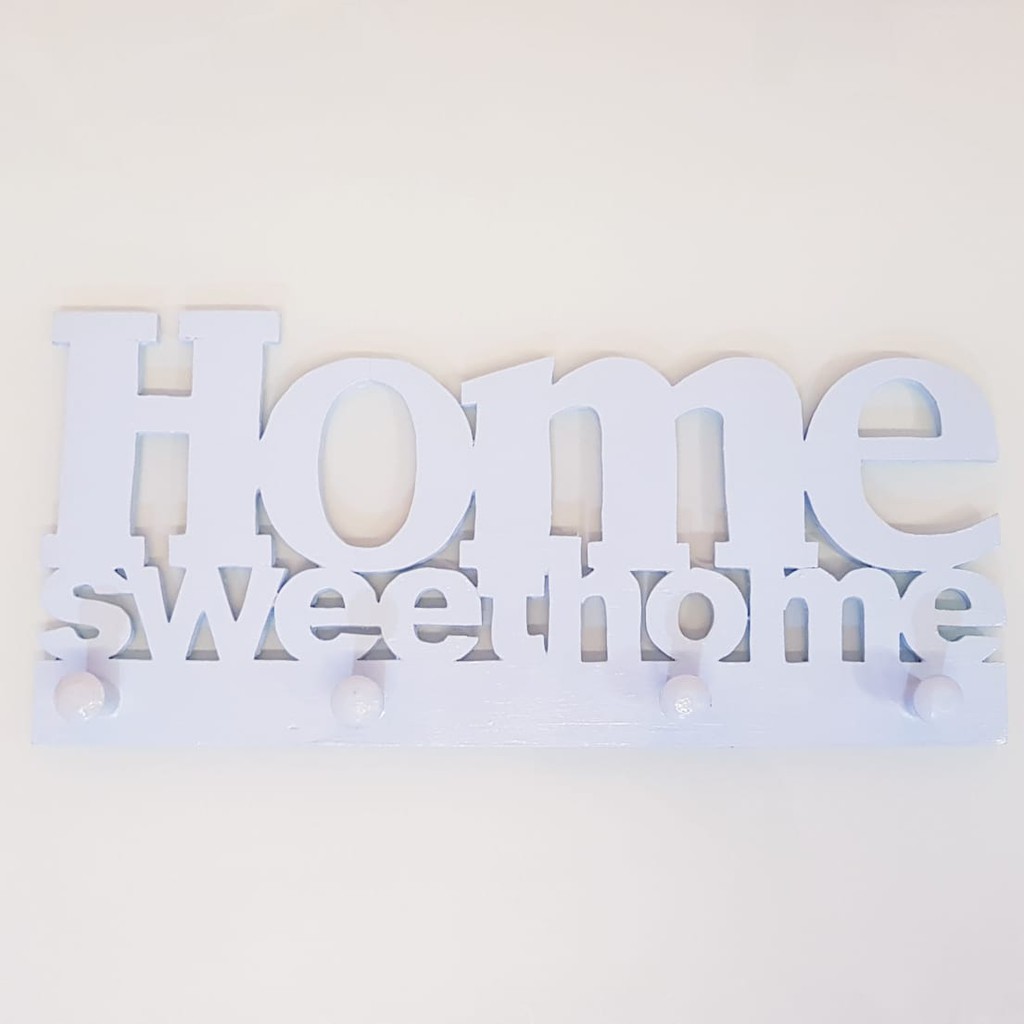 Dine Wood Tulisan Home Sweet Home Capstok an Hiasan  Dekorasi Dinding  Rumah