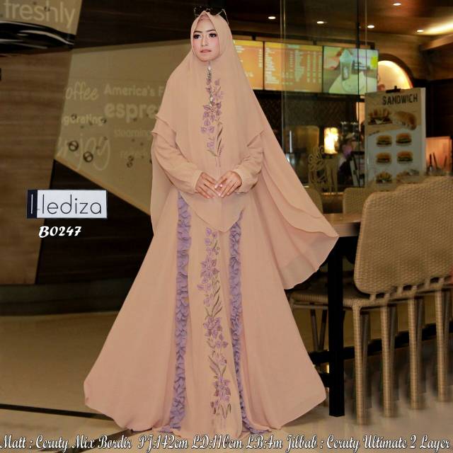 Gamis ceruti bordir B0247 by lediza