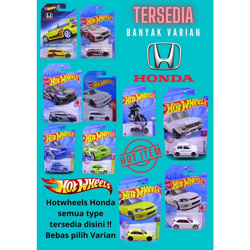 Hot Wheels Honda Bebas Pilih Varian Original Banyak Pilihan Honda series