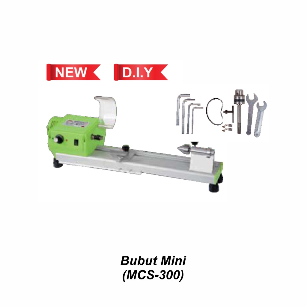 Mesin Bubut Mini MCS-300 WIPRO / Mini Lathe Wood Working WIPRO MCS300 - Bubut Mini WIPRO MCS 300