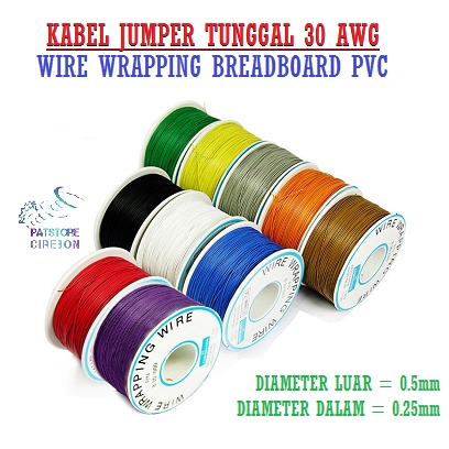 [PER METER] Kabel Kecil 0.5mm Engkel Tunggal Per Meter - Cable Jumper Wrapping Wire 30awg Maket Diorama  kabel jumper solder kabel jamper komponen elektronik