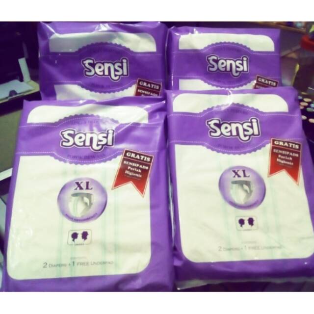 SENSI DIAPERS DEWASA UKURAN XL2 (ISI 2PCS+GRATIS UNDERPAD SENSI)
