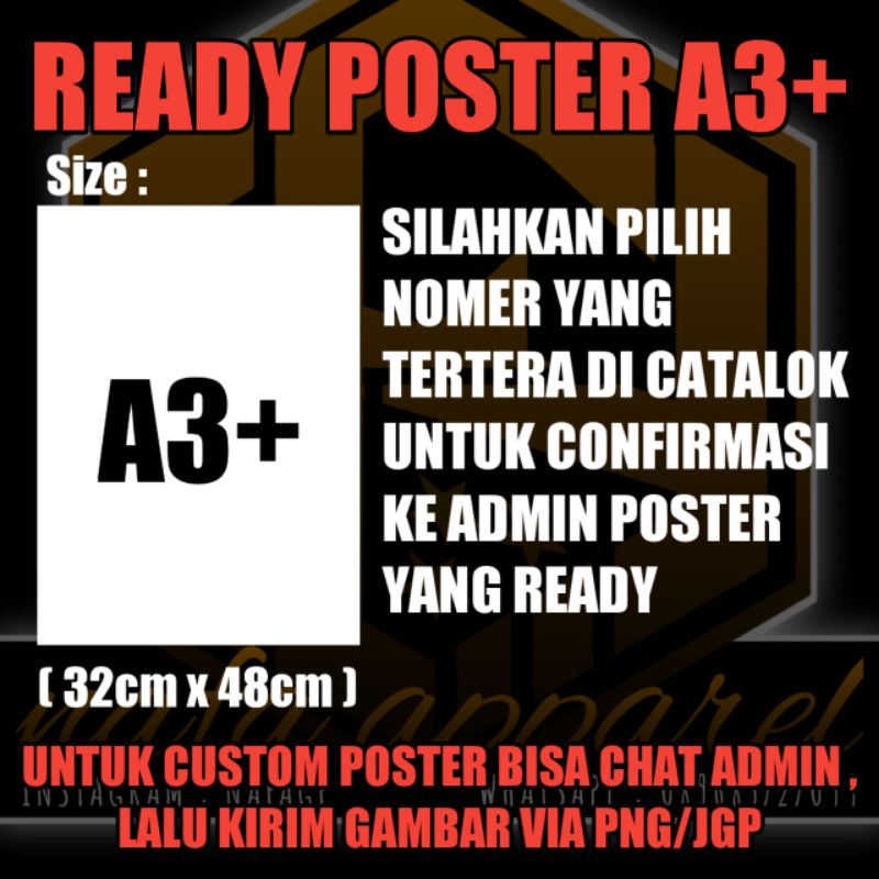 

READY POSTER PSHT A3+ MURAH ( BISA CUSTOM )