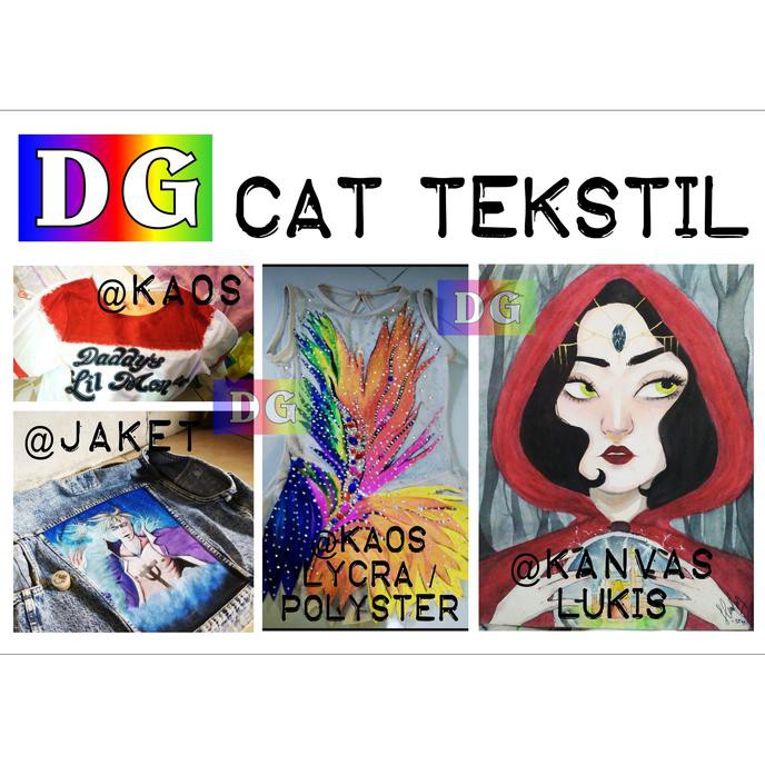 

ITERMURAHl Cat Tekstil / Lukis utk kaos / kanvas / tas / sepatu - paket 5 warna