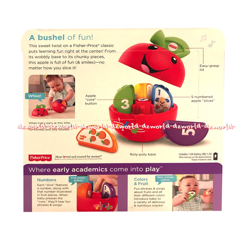 Fisher Price Laugh&amp;Learn Learning Happy Apple Mainan Edukasi Bayi Bentuk Apel