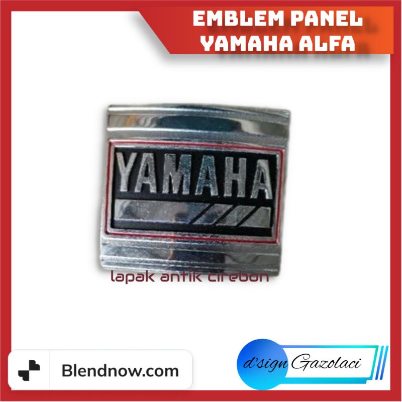 emblem panel dada yamaha alfa 110 logo tameng alfa