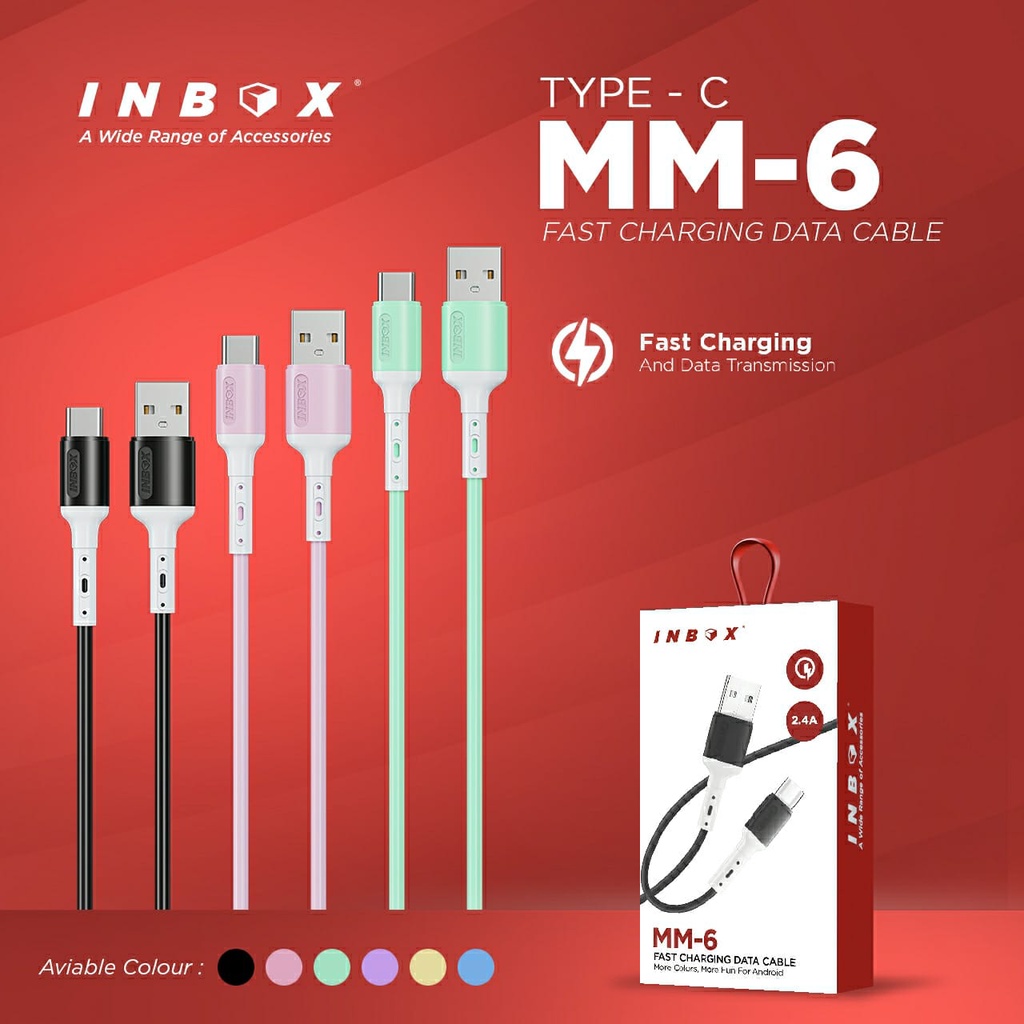 INBOX Kabel Data Fast Charging MM-6 Lightning / Type-C / Micro Data Cable MM6